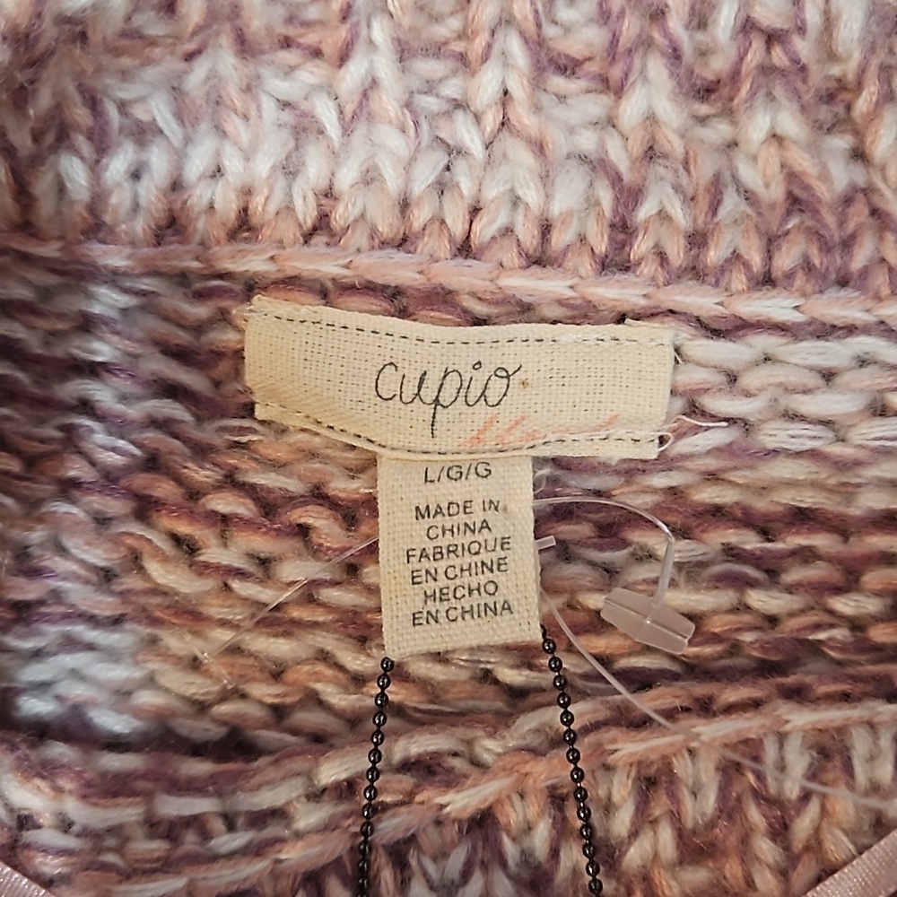 Cupio Blush Woman's Large Knitted Sweatshirt New With Tags - Picture 4 of 5